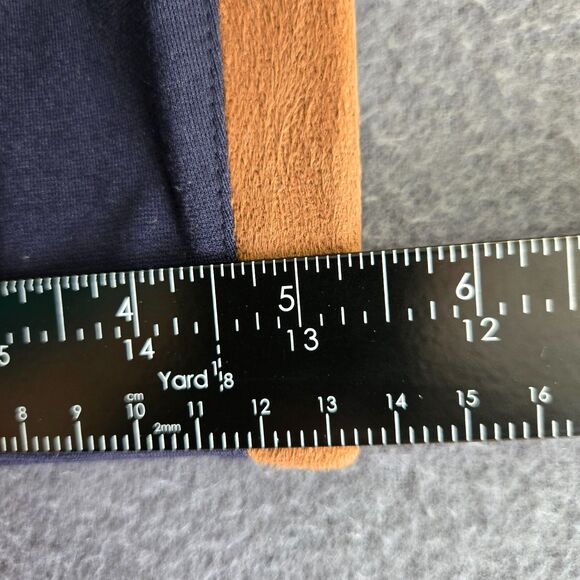 Lauren Ralph Lauren L Viscose Ponte Suede Striped Slim Pull On Navy Pants - Picture 10 of 12